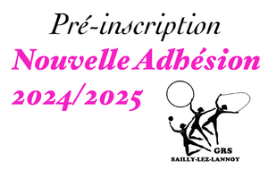 Pré-inscription (Nouvelle Adhésion) 2024-2025